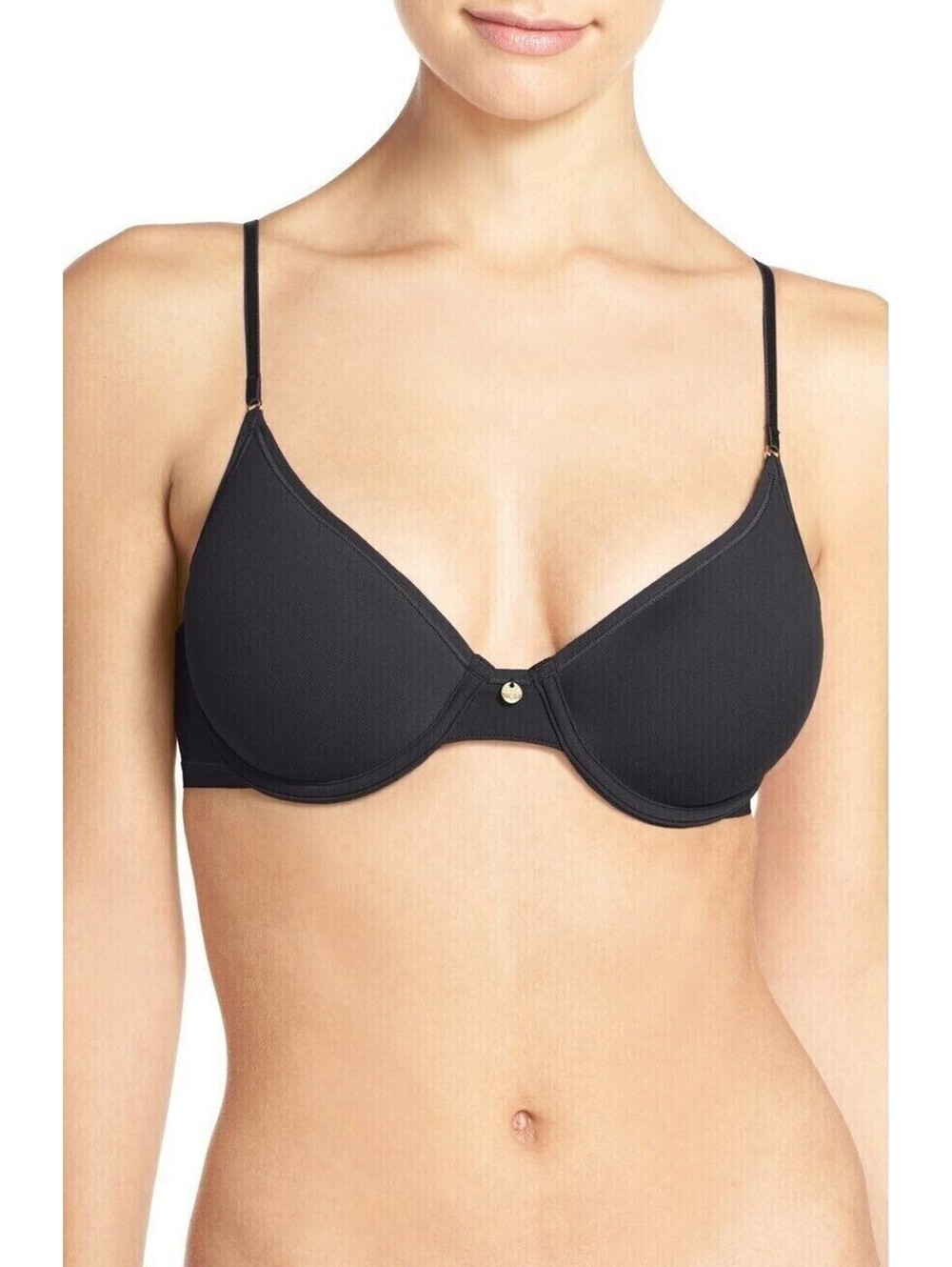 Natori 132025 Understated Smooth Contour Underwire T-Shirt Bra BLACK Size 32DD